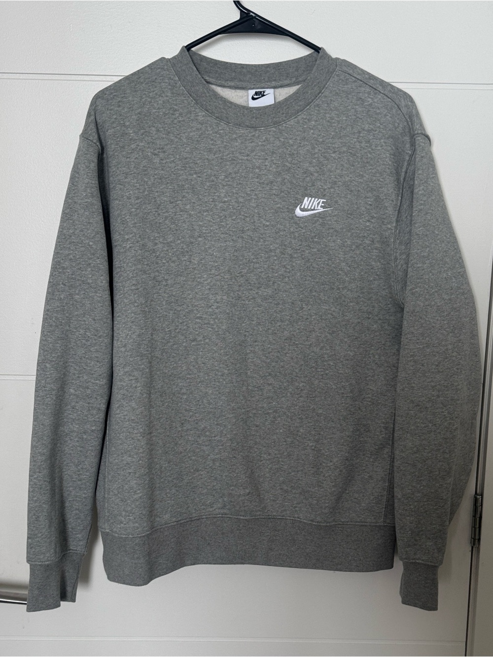 Nike Grey Crewneck Sweatshirt with White Swoosh